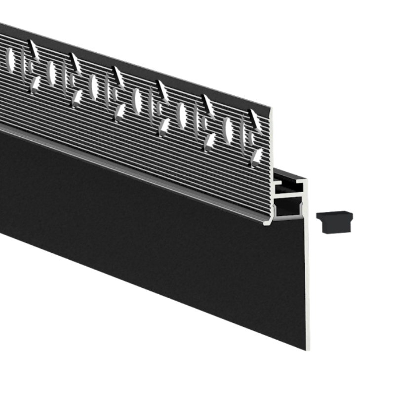 Drywall Lighted Baseboard LED Profile For 8mm Light Strip Drywall Lighted Baseboard LED Profile For 8mm Light Strip